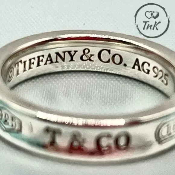 Tiffany & Co 1837 Ring - Narrow - Sz 5 - 925 Silver - Picture 4 of 16